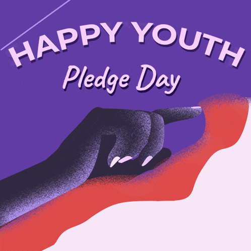 a poster for happy youth pledge day