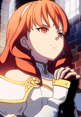 a girl with red hair is wearing a white and gold armor