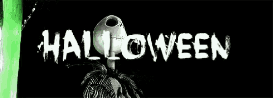a nightmare before christmas poster with a skeleton and the words `` halloween ''