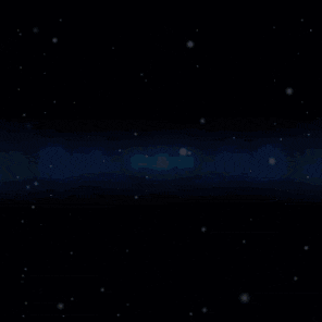 a glowing blue star with a few white dots around it