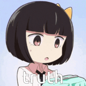 a picture of a girl with a cat ear and the word truth above her