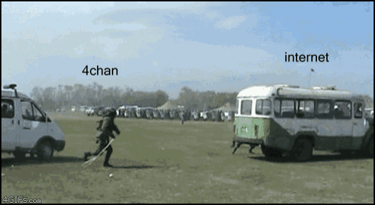 a picture of a field with 4chan and internet written on the bottom