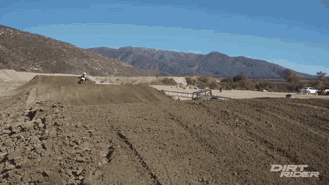 dirt rider shows a person riding a dirt bike