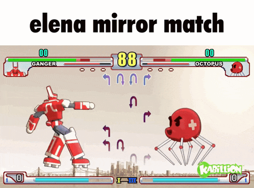 a video game that says elena mirror match on the top