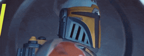 boba fett from star wars is holding a gun and wearing a red bull shirt