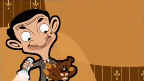 Mr Bean Animated Teddy Bear GIF - Mr Bean Animated Mr Bean Teddy Bear GIFs