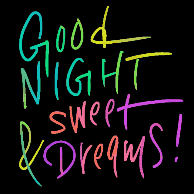 a colorful sign that says " good night sweet dreams "