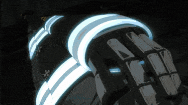 a close up of a person 's hand with a glowing light around it