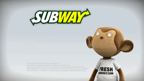 Subway Monkey GIF - Subway Monkey Think Fresh Eat Fresh GIFs