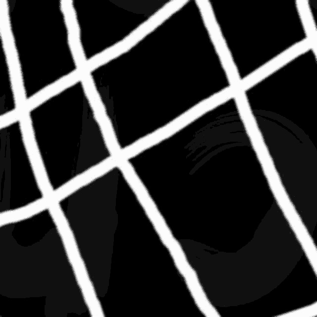 a close up of a black and white grid pattern on a black background .