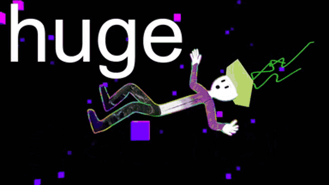 a cartoon of a person falling with the word gamer in the background