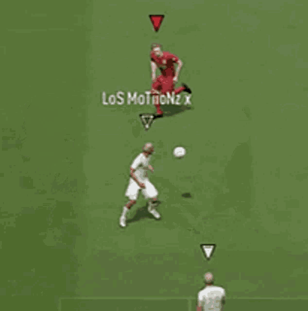 a group of soccer players on a field with the words foul or fanny written above them