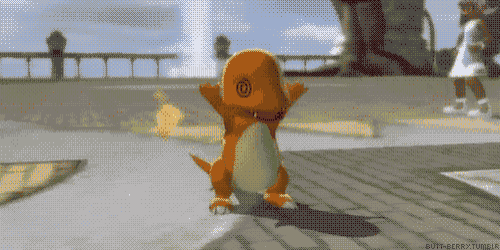a pixelated image of a cartoon character with a circle around its mouth