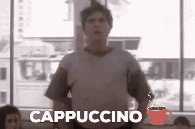 Cappuccino Humour Quebec GIF - Cappuccino Humour Quebec Serge Theriault GIFs