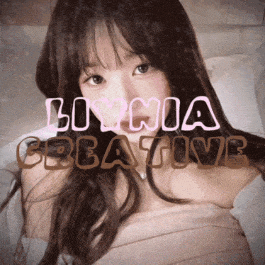 a picture of a girl with the words lucia creative written above her