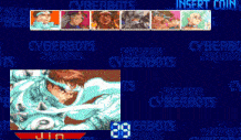 a screenshot of a video game that says cyberbots on the bottom