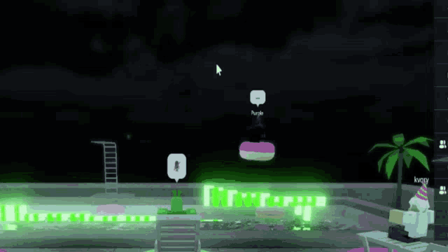 a screenshot of a video game with the name purple on the bottom right