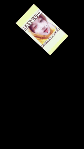 a blurred image of a girl with the word maycute written on it