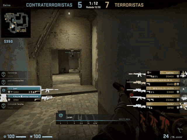 a screen shot of a video game shows juan holding a gun