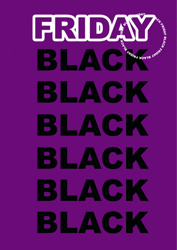 a purple background with black friday written in white letters