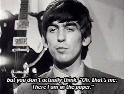 George Harrison The Beatles GIF - George Harrison The Beatles There I Am In The Paper GIFs