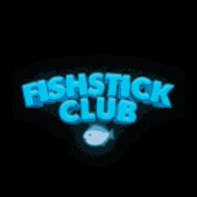 a fishstick club logo with a fish in the middle