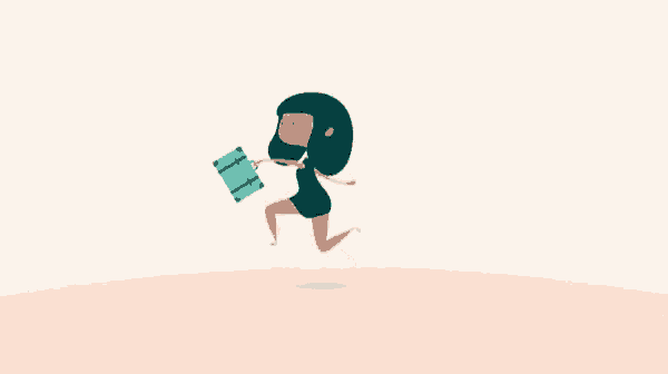 a cartoon of a woman carrying a suitcase and a sign pointing to costa rica