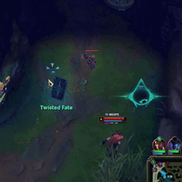 a league of legends game is being played on a screen