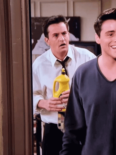 Excited Chandler GIF - Excited Chandler Friends GIFs