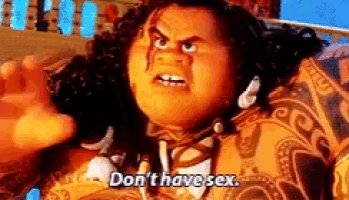 a cartoon character says do n't have sex