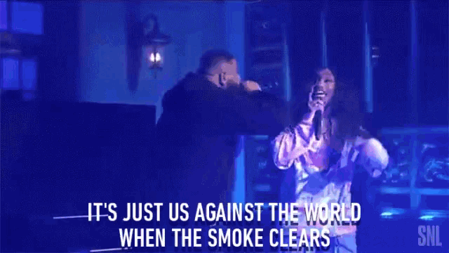 Its Just Us Against The World When The Smoke Clears Singing GIF - Its Just Us Against The World When The Smoke Clears Its Just Us Against The World When The Smoke Clears GIFs