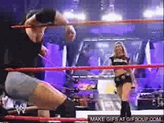 a gif of a wrestling match with the words make gifs at gifsoup.com at the bottom