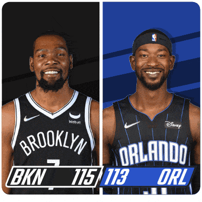 a brooklyn nets player and an orlando magic player are shown