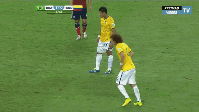 David Luiz Brasil X Colombia GIF