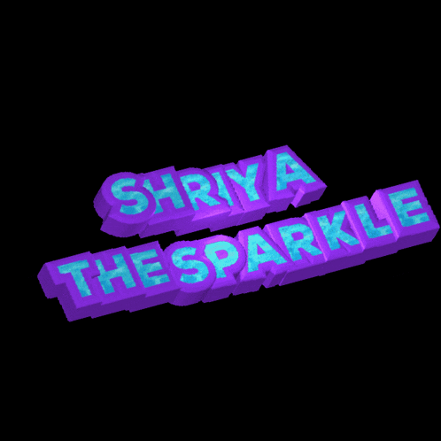 a 3d rendering of the name shriya the sparkle