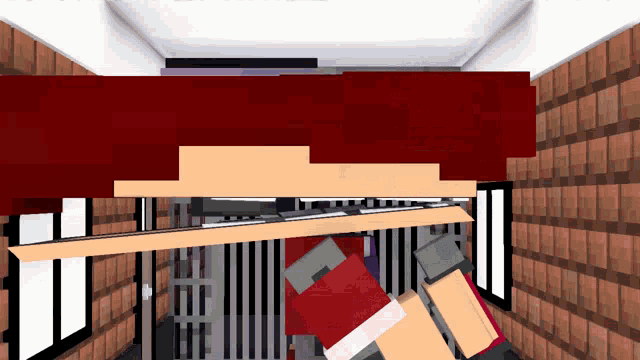 a computer generated image of a brick wall