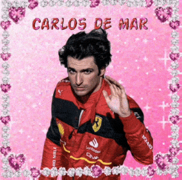 a picture of a man with the name carlos de mar on the bottom