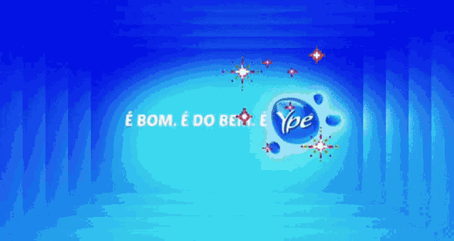a blue background with the word ype on it