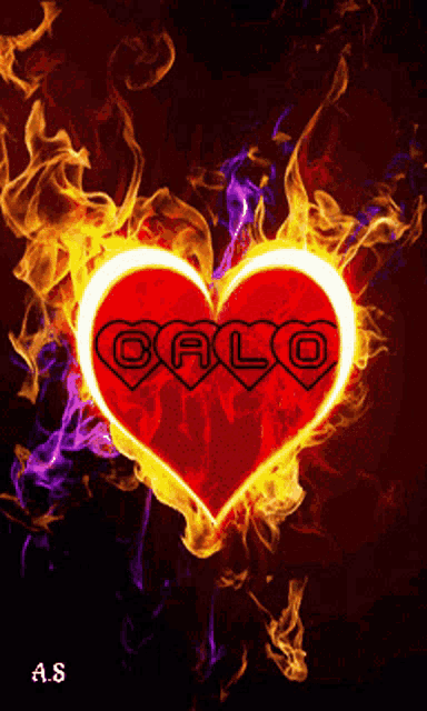 a red heart with the word galo written on it
