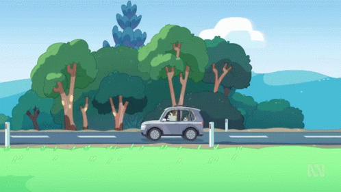 Drive On The Road GIF - Drive On The Road Bluey GIFs