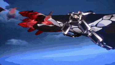 a computer generated image of a robot flying in the air