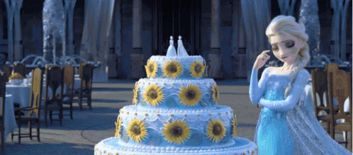 Elsa Cake GIF - Elsa Cake Frozen GIFs