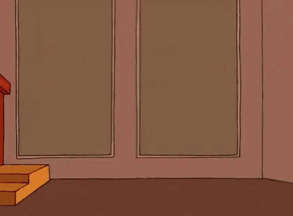 a cartoon of ketchup man breaking through a wall with the words ohh yeahhh