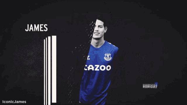 a poster of a soccer player with the name rodriguez