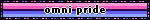 a sign that says omni pride on a pink and blue background