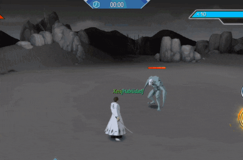 a screenshot of a video game shows a character named xeis