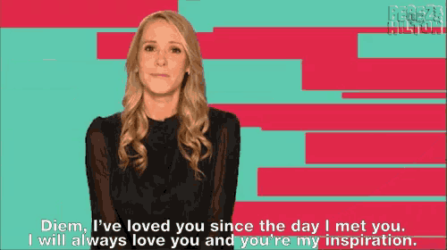 a woman says " diem i ve loved you since the day i met you "