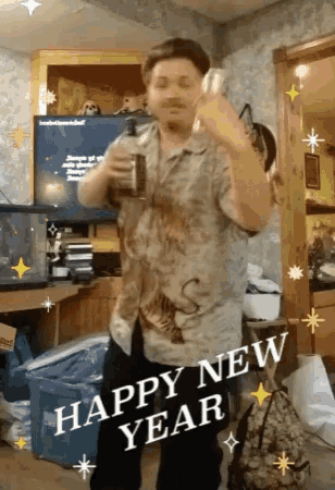 Happy New Year Drunk As Fuck GIF - Happy New Year Drunk As Fuck Ricky Shane GIFs