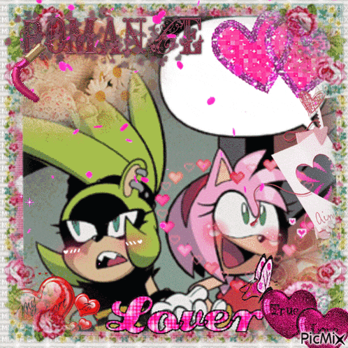a picture of a couple of cartoon characters with the word lover on the bottom