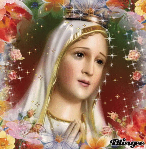 Virgin Mary Sparkles GIF - Virgin Mary Sparkles Flowers - Discover ...